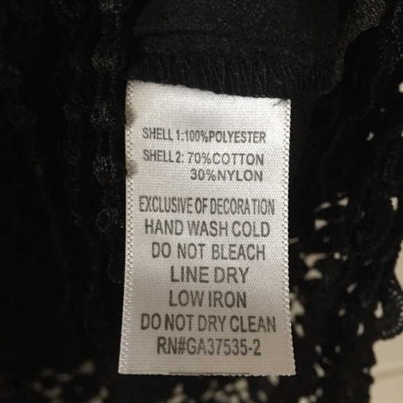 Monteau black fringe top - Picture 3 of 3